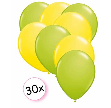 Joni's Winkel Ballonnen Licht groen & Geel 30 stuks 27 cm