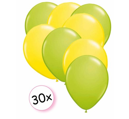 Joni's Winkel Ballonnen Licht groen & Geel 30 stuks 27 cm