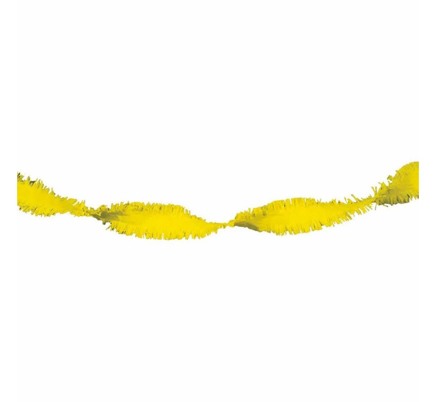 Draaiguirlande Crepe 6 meter geel
