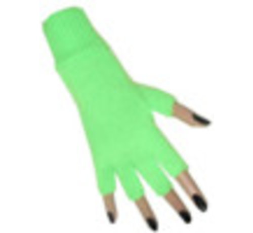 PartyXplosion Vingerloze handschoen fluor groen