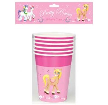 Bekers Ponies 6 stuks