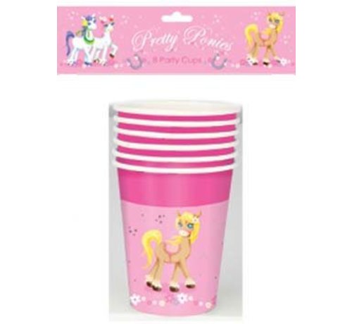 Bekers Ponies 6 stuks