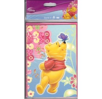 Disney Uitnodiging Winnie the pooh en knorretje 6 stuks