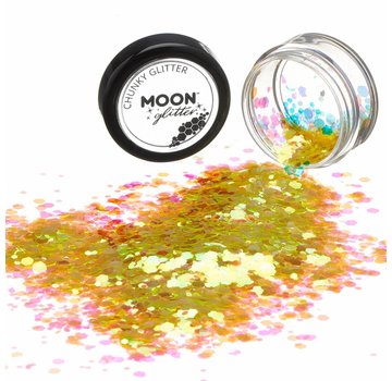 Moon Creations Moon-Glitter Chunky Iridescent Glitter Shaker 3 gram Geel