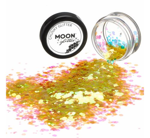 Moon Creations Moon-Glitter Chunky Iridescent Glitter Shaker 3 gram Geel