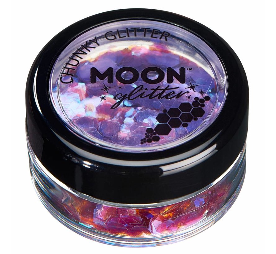 Moon-Glitter Chunky Iridescent Glitter Shaker 3 gram Paars