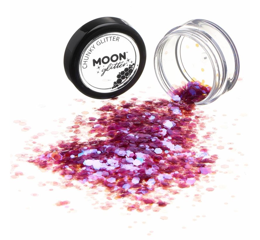 Moon-Glitter Chunky Iridescent Glitter Shaker 3 gram Paars