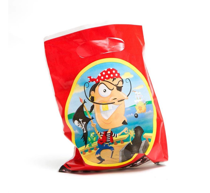 Uitdeelzakjes Piraat gouden tand 8 stuks
