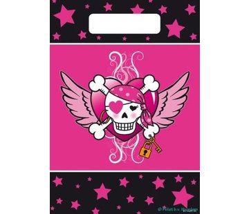 Folat Uitdeelzakjes Pink Pirate girl 8 stuks