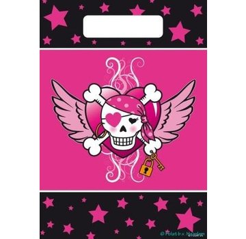 Folat Uitdeelzakjes Pink Pirate girl 8 stuks