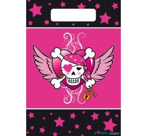 Folat Uitdeelzakjes Pink Pirate girl 8 stuks