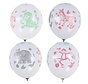 Ballonnen safari dieren multi 8 stuks 30 cm