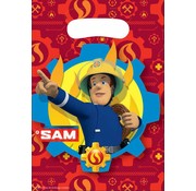 Amscan Feestzakjes Brandweerman sam 8 stuks