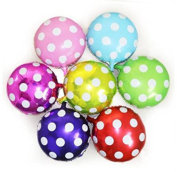 Joni's Winkel Folieballon Rond met dots 25 cm