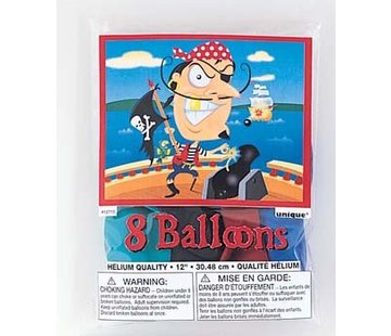 UNIQUE Ballonnen Gold teeth 8 stuks 30 cm