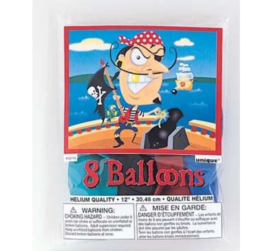 Ballonnen Gold teeth 8 stuks 30 cm