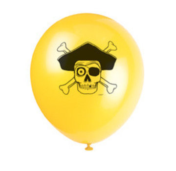 UNIQUE Ballonnen Pirate seas 8 stuks 32 cm