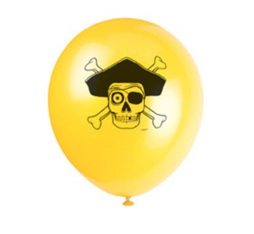 UNIQUE Ballonnen Pirate seas 8 stuks 32 cm