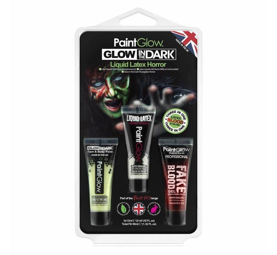 PaintGlow Hangpack  Glow in the dark Liquid latex