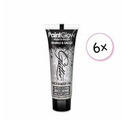 PaintGlow PaintGlow Face & Body paint Glitter Wit 6x