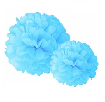 Pompoms Licht Blauw 30/40 cm