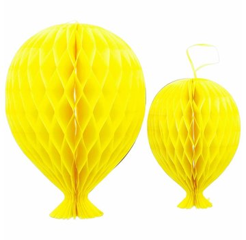 Honeycomb Ballon Geel 2 stuks