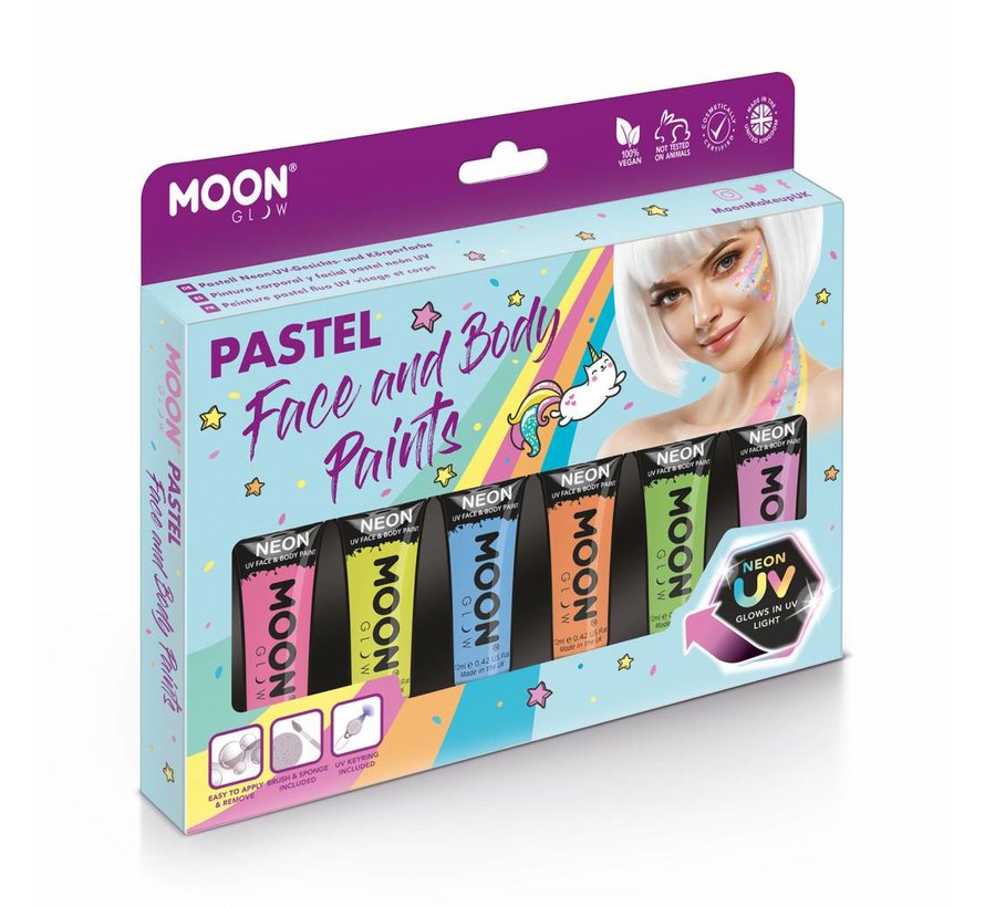 Moon-Glow Face & Body paint Pastel box set