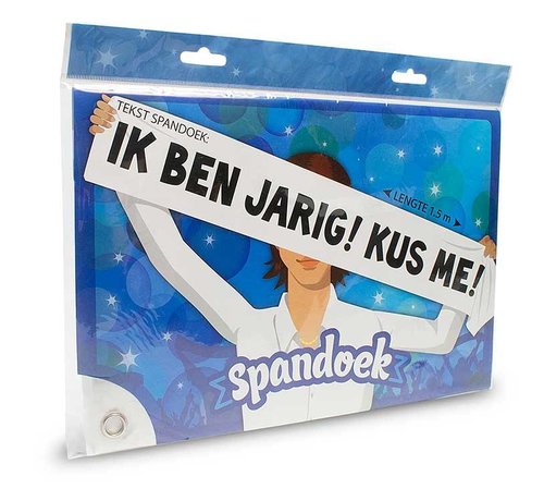 Miko Spandoek ik ben jarig kus me 150x25 cm