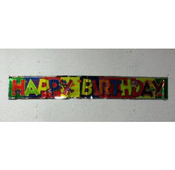 Happy Birthday banner Zwart