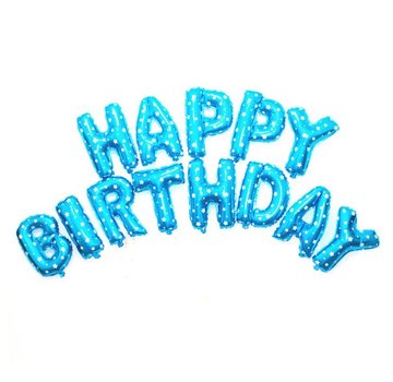 Ballonnen set Happy birthday Blauw +/- 40 cm
