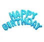 Ballonnen set Happy birthday Blauw +/- 40 cm