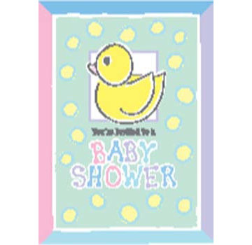 Uitnodiging Baby shower Eend