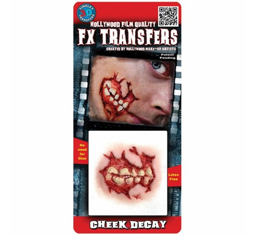 Tinsley Transfers Tinsley Horror 3D Tattoo Kaak ( Cheek Decay )