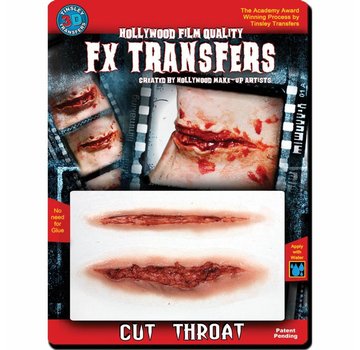 Tinsley Transfers Tinsley Horror 3D Tattoo Snijwond ( Cut Throat )