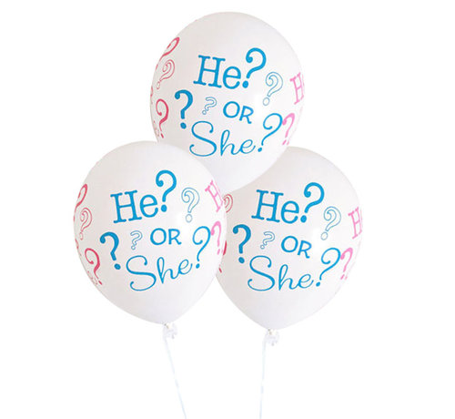 Ballonnen He or She 8 stuks 30 cm