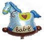 Folie ballon Hobbelpaard Jongen 40x30cm