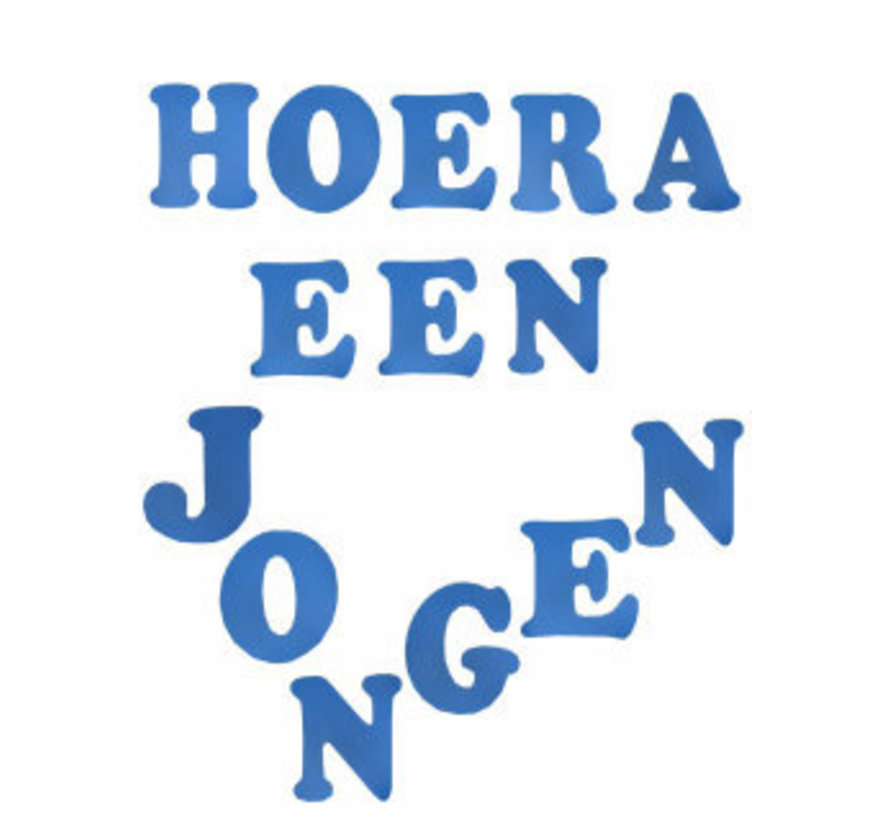 Foam letters Hoera een jongen