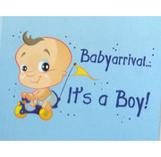 PartyXplosion Raamsticker it's a Boy Babyarrival