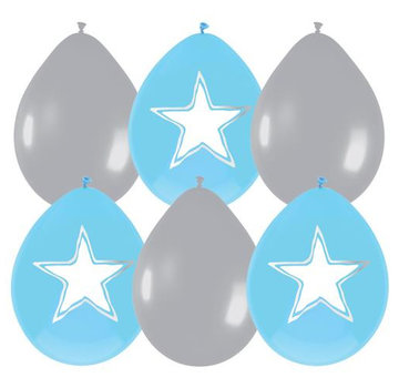 Haza Original Ballonnen beschrijfbaar blauw 6 stuks 30 cm