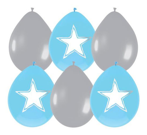 Haza Original Ballonnen beschrijfbaar blauw 6 stuks 30 cm