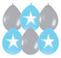 Ballonnen beschrijfbaar blauw 6 stuks 30 cm