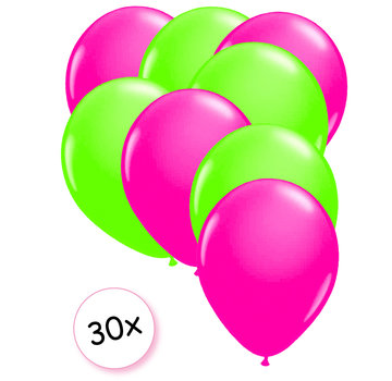 Joni's Winkel Ballonnen Neon roze & Neon Groen 30 stuks 27 cm