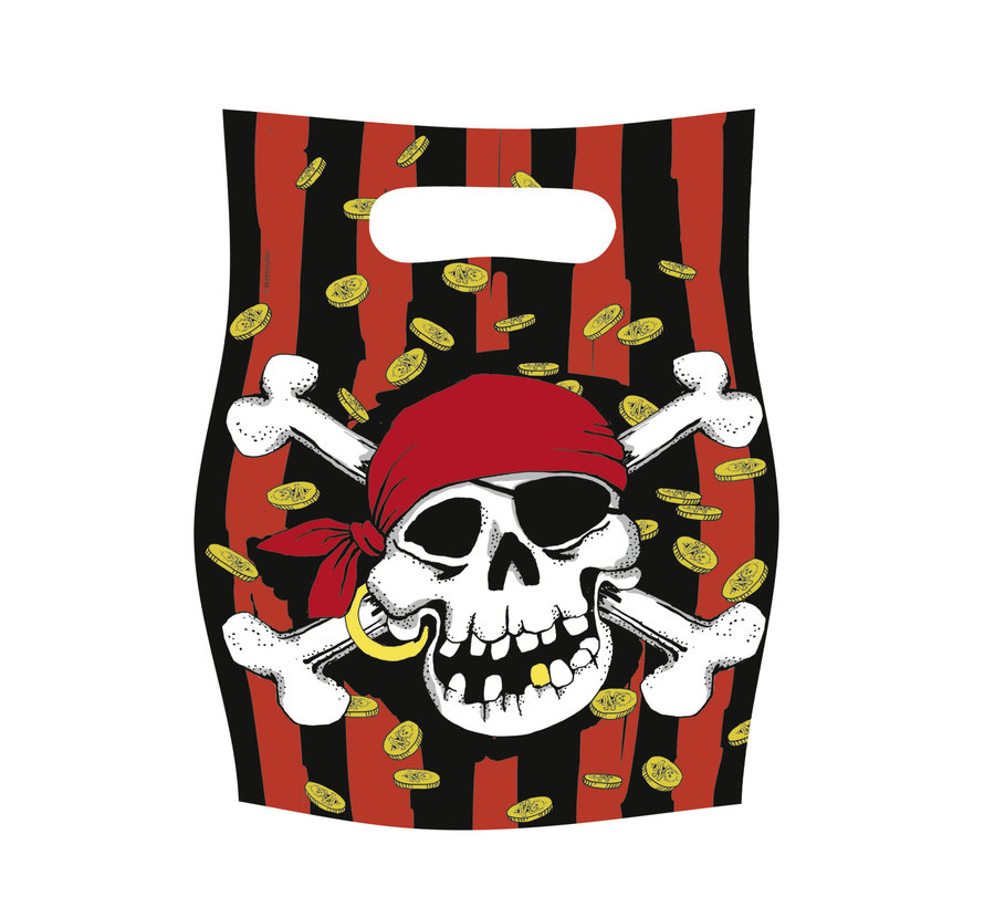 Feestzakjes Jolly Roger 6 Stuks