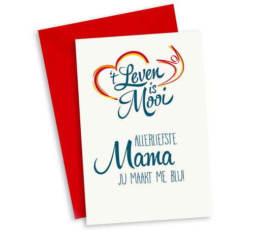 Miko Life is Beautiful Kaart "Allerliefste Mama jij maakt me blij"