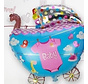 Grote XL Folie ballon kinderwagen blauw