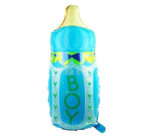 Joni's Winkel Grote XL Folie ballon fles It's a boy 70x40 cm