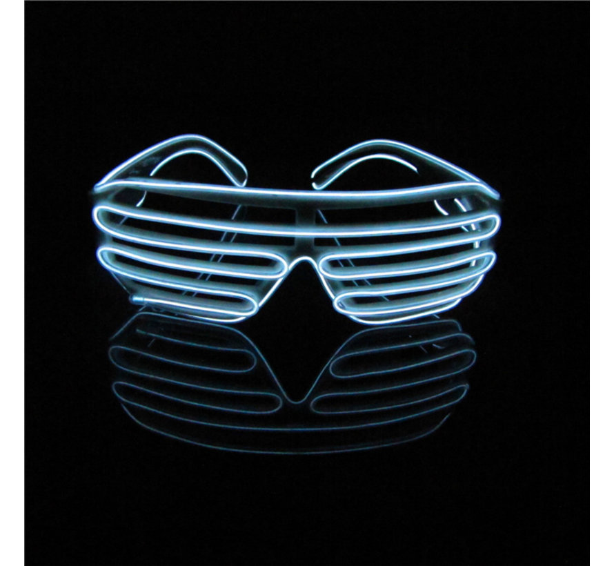 El Wire Shutter bril Wit - El Wire Shutter glasses White