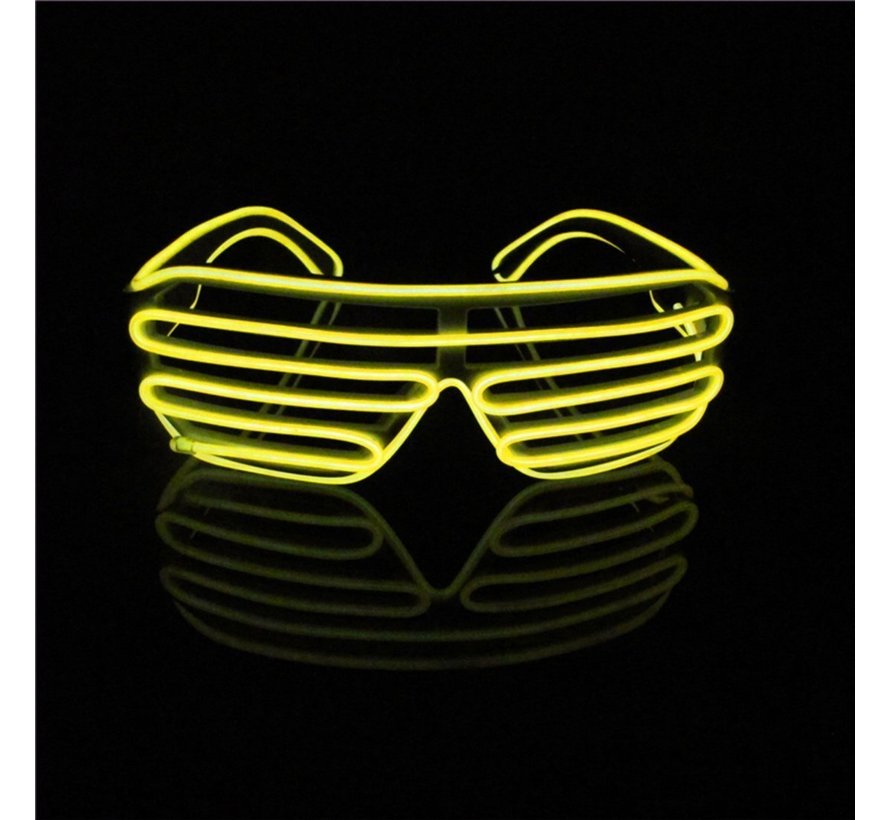 El Wire Shutter bril Geel - El Wire Shutter glasses Yellow