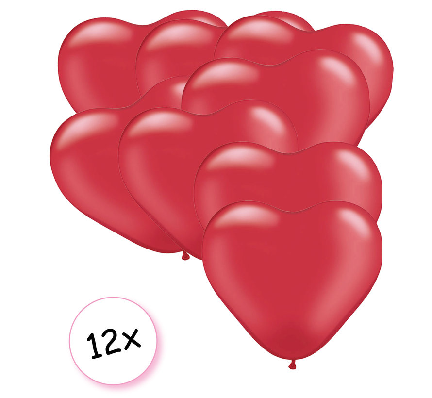 Ballonnen Hart Rood 12 stuks 26 cm