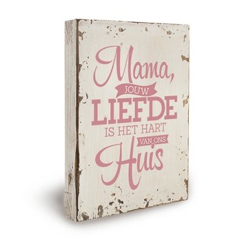 Miko Houten tekstbord "Lieve mama"